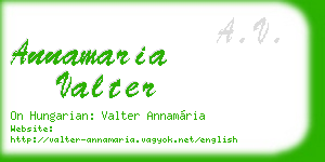 annamaria valter business card